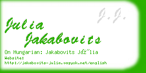 julia jakabovits business card
